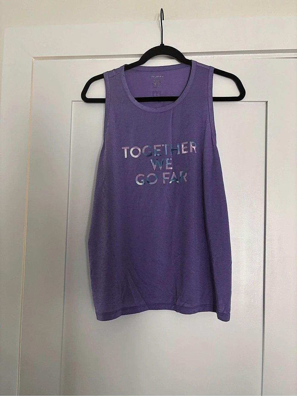 Peloton Together We Go Far Tank Purple Large